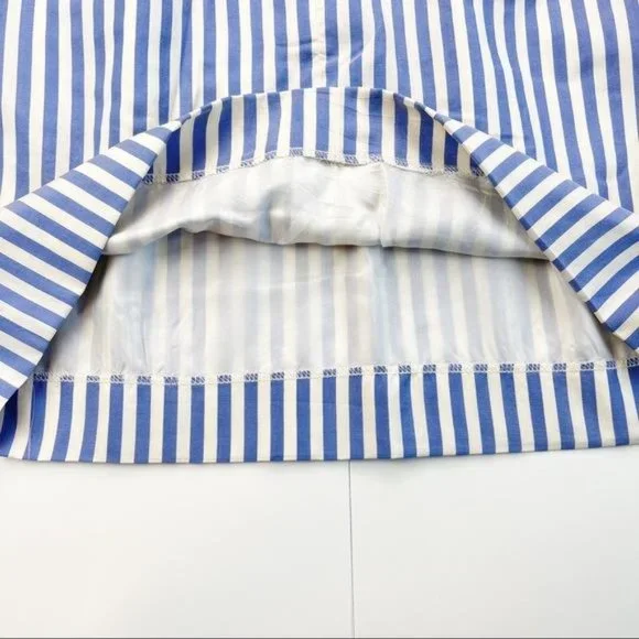 Vintage Bill Blass Blue and White Stripe Pencil Skirt Size 8 Made in USA - Picture 2 of 11